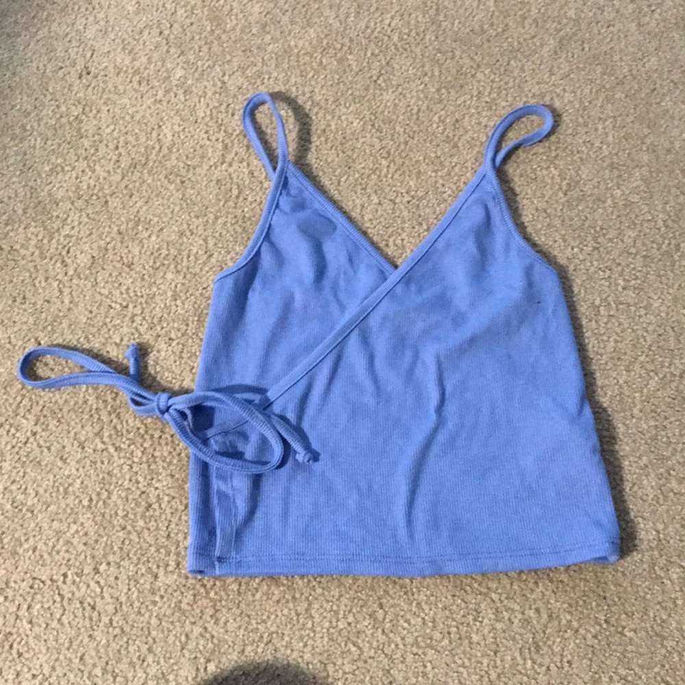 Blue crop top